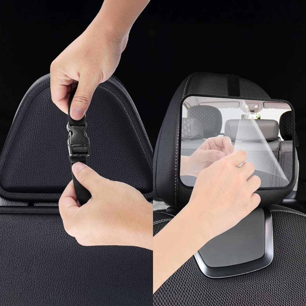 Miroir de sécurité bébé réglable pour siège arrière