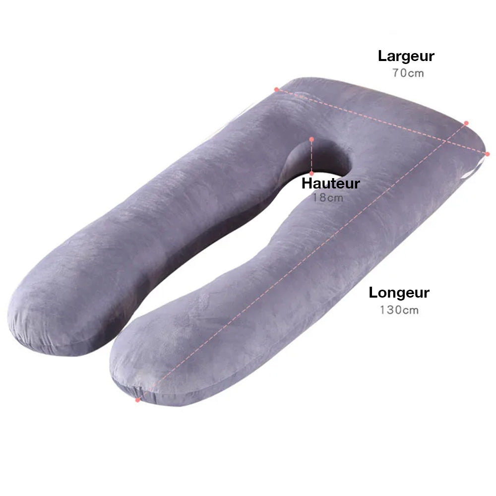 Oreiller de grossesse en forme de U
