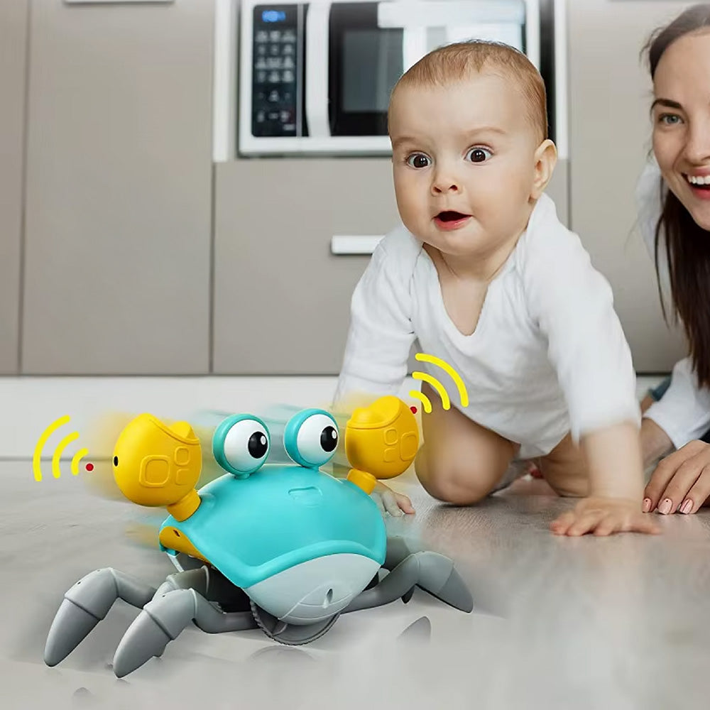 Crabe interactif qui marche avec capteur et musique
