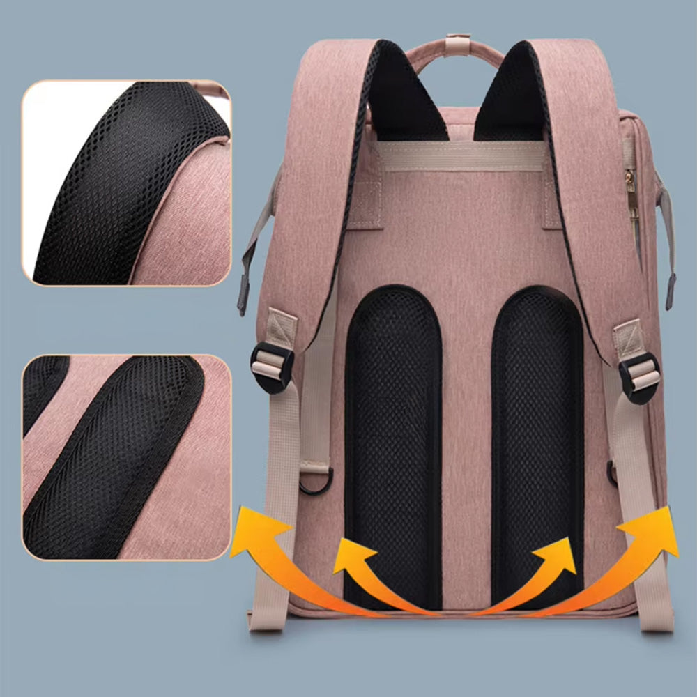 Sac à langer avec lit pliant intégré grande capacité - visuel 3